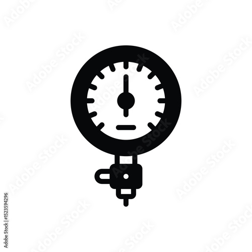 Black solid icon for gauge