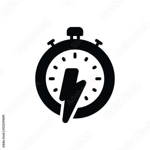 Black solid icon for rapid