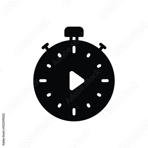 Black solid icon for start