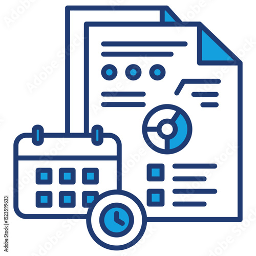 Project Timeline Blue Icon