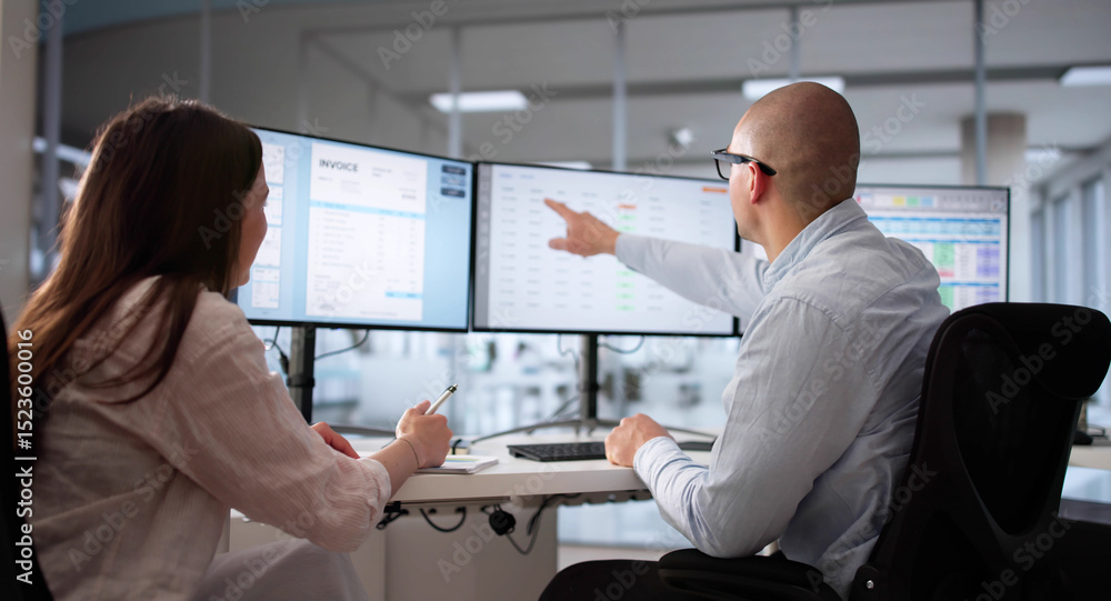 Fototapeta premium Corporate Payroll Manager And Bookkeeper