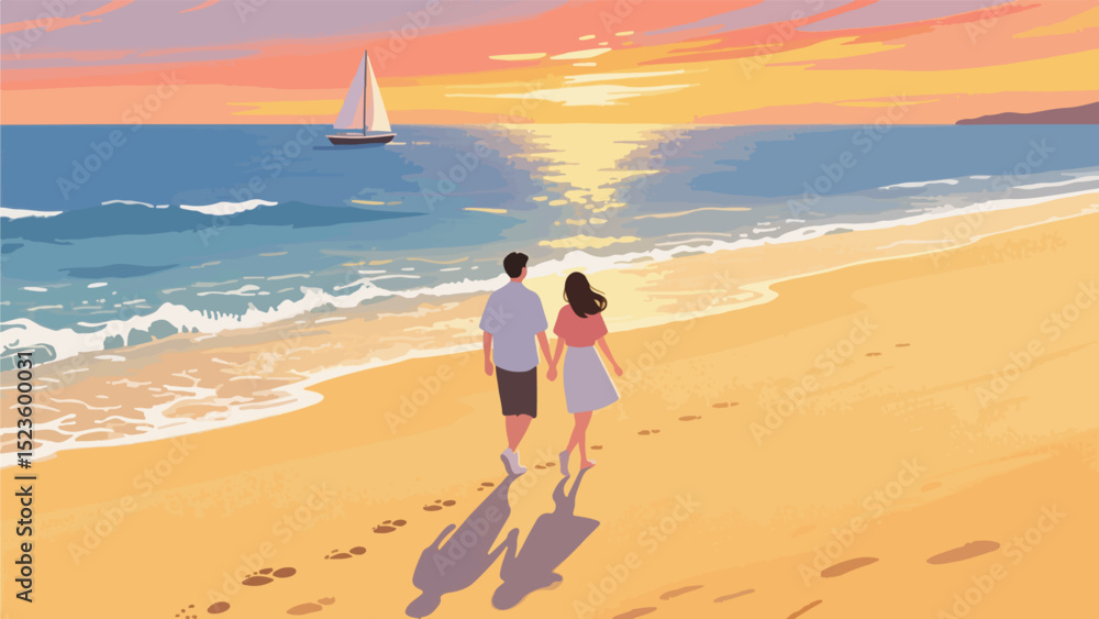 Obraz premium Valentine's Day poster background, vector image