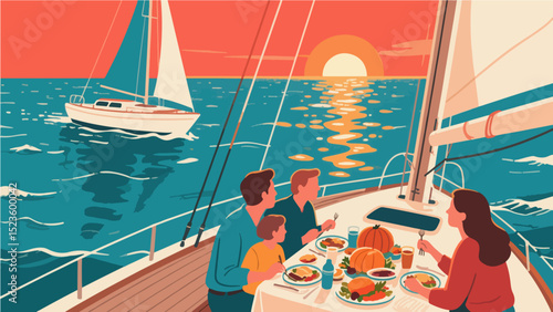 Thanksgiving poster background, vector image