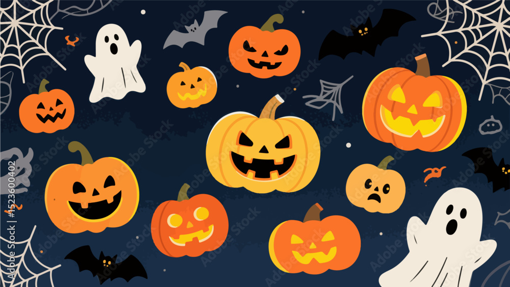 Halloween poster background, vector image Halloween poster background, vector image