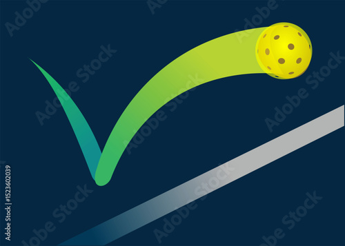 Great editable vector illustration of pickleball ball bounce  graphic best for your digital design and print	