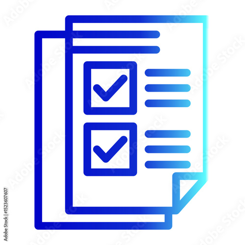 Work Order Icon - Outline Gradient Style for Criteria & File Management.