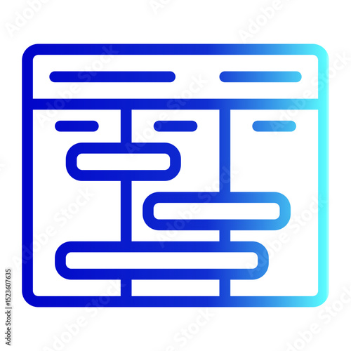 Productivity Planning Icon - Outline Gradient Style for Calendar & Organization.