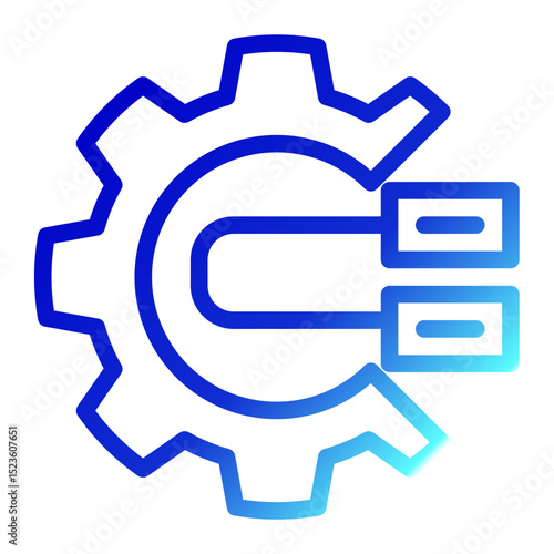 Organizational Streamline Icon - Outline Gradient Style for Management & Development.