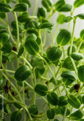 Wallpaper Mural Fresh microgreens close up green sprouts healthy eating vegan food young plants Torontodigital.ca