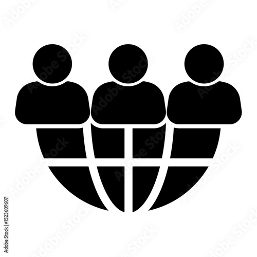Recruitment Outsourcing Icon - Glyph Style for Employee Management.
