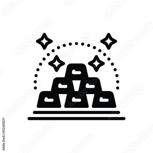 Black solid icon for gold