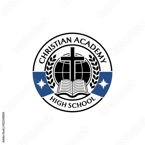 University and College Christian Academy High School Education Crests and Logo Emblems