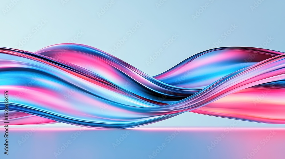 Obraz premium abstract blue pink light line curve. cut out.