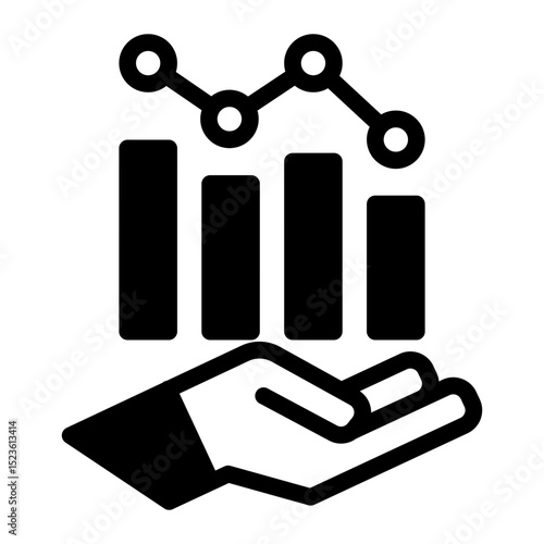 Economic Loss Icon - Mixed Style for Financial Crisis & Decline.