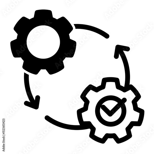 Transition Exchange Icon - Mixed Style for Process Transformation.
