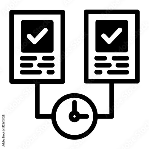 Efficient Multitasking Icon - Mixed Style for Task Management.