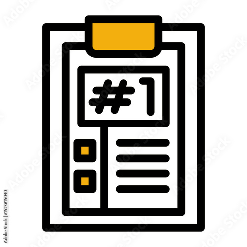 Urgent Priority Icon - Color Lineal Style for Task Arrangement & Clipboard.
