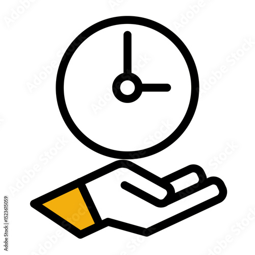Time Saver Icon - Color Lineal Style for Efficient Scheduling & Management.