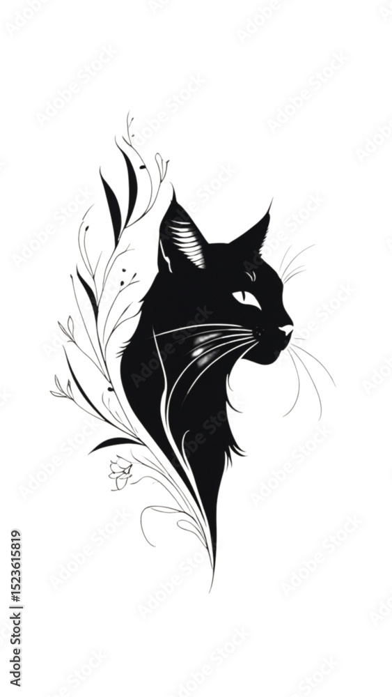 Obraz premium vector illustration of a cat