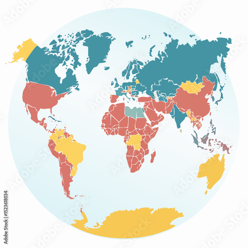 Global Map Illustrating Worldwide Distribution and Regional Variations
