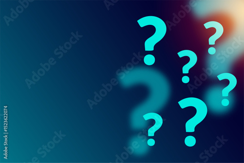 web support and help concept question mark background