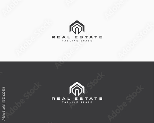 real estate logo template for corporate architecture