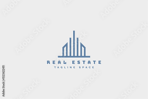 real estate logo symbol in modern concept
