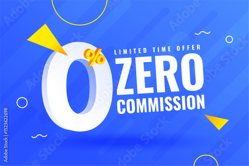 3d style 0 percent commission or interest free promo background