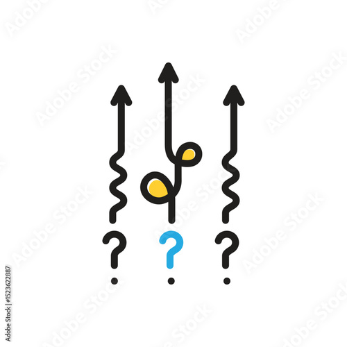 Multi color icon for difficult