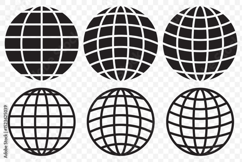 Globe vector icon design. globe icon. Earth icon set. internet globe icon set, globe icon vector illustration on Transparent Background. EPS 10.