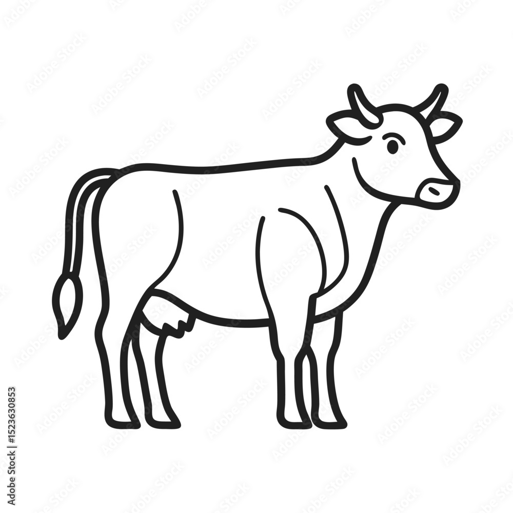 Fototapeta premium vector illustration of a cow