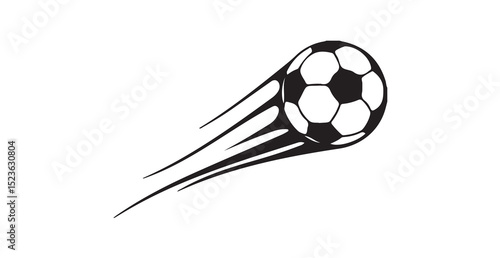 Soccer ball football set icons Symbol ,Flying soccer football ball in movement isolated black vector illustration.