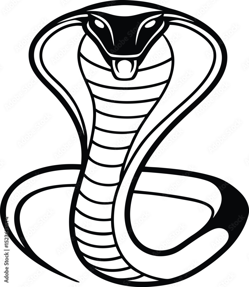 Fototapeta premium vector illustration of a cartoon snake
