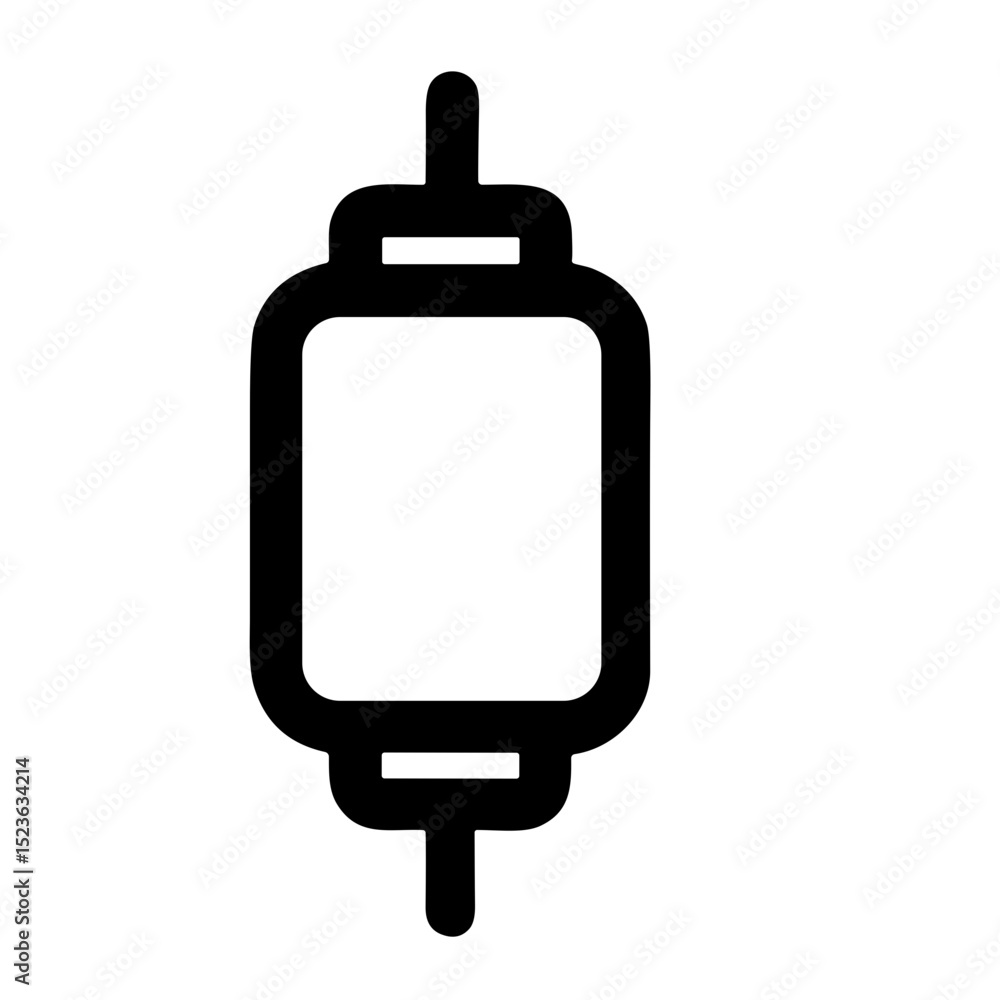 Simple Outline Rectangular Lantern Decoration Hanging Illustration Decorative Element Simple Outline Rectangular Lantern Decoration Hanging Illustration Decorative Element