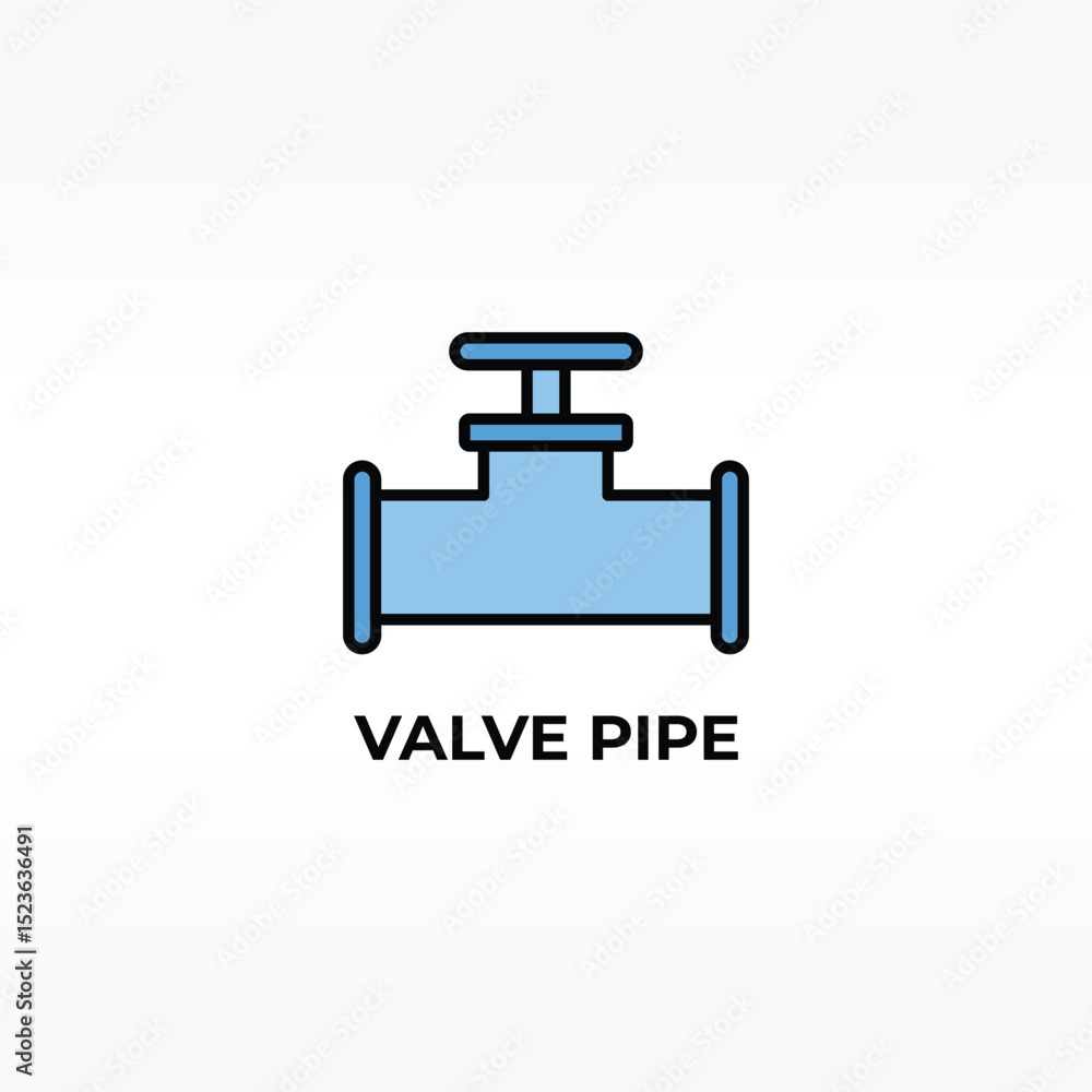 Valve Pipe Vector, Icon Or Logo Sign Isolated Symbol Illustration Valve Pipe Vector, Icon Or Logo Sign Isolated Symbol Illustration