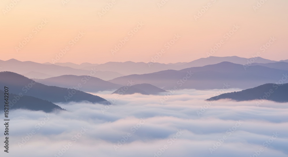 Peaceful Mountain Morning Scene Peaceful Mountain Morning Scene