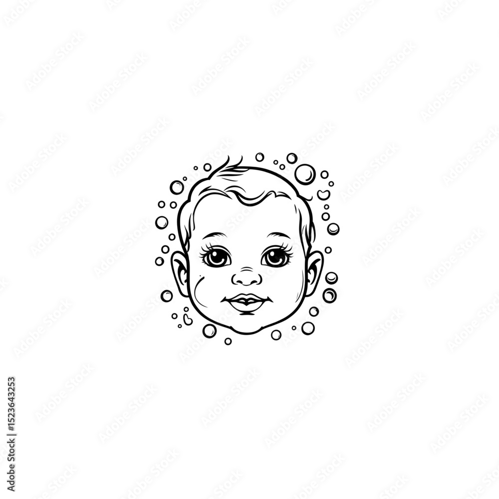 baby logo with bubbles baby logo with bubbles