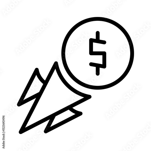 Growth Editale Stroke Icon