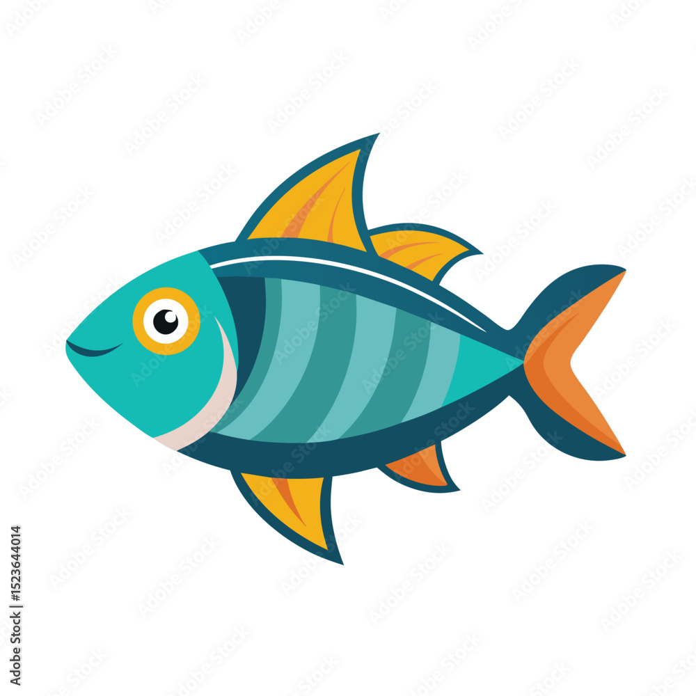 Naklejka premium vector illustration of a fish