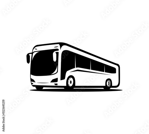 modern passenger coach bus vector logo icon