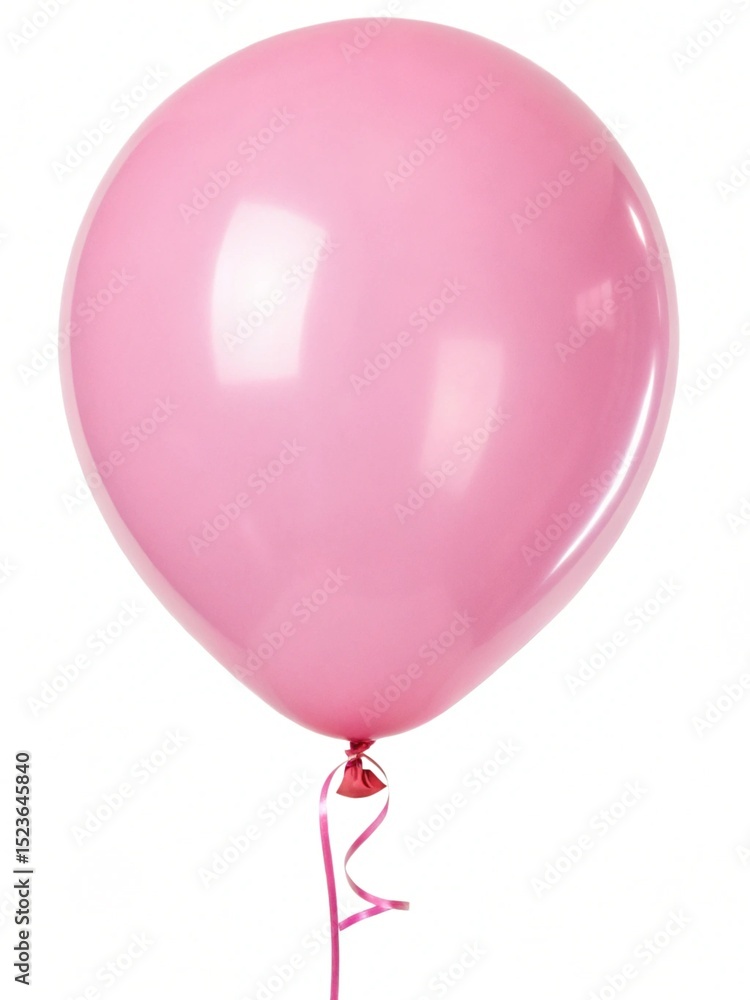 pink ballons flying in isolated white background pink ballons flying in isolated white background