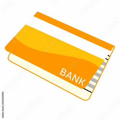 Deposit passbook for depositor. Flat vector illustration.