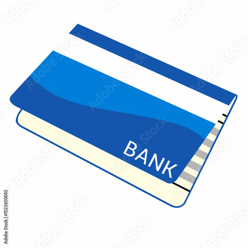 Deposit passbook for depositor. Flat vector illustration.