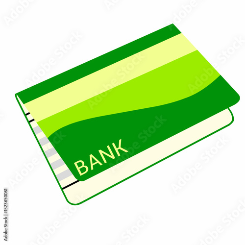Deposit passbook for depositor. Flat vector illustration.