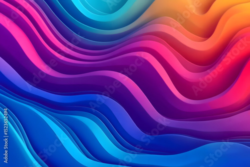 A vibrant and modern abstract background featuring smooth flowing waves and soft gradient colors. Ideal for use in web design, app UI, presentations, posters, or social media content. This high-resolu
