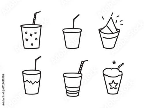 Wallpaper Mural Mini Party Cups – Minimalist Drinkware Vector Torontodigital.ca
