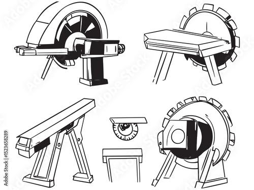 Miter Saw Tool – Clean Line Drawing