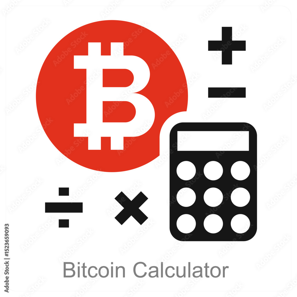 Fototapeta premium Bitcoin Calculator