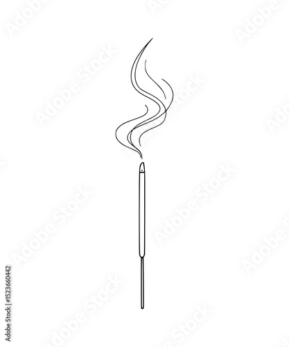 Incense Stick Line Art