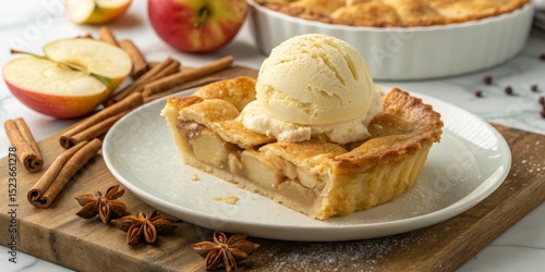 Apple Pie Slice with Vanill...